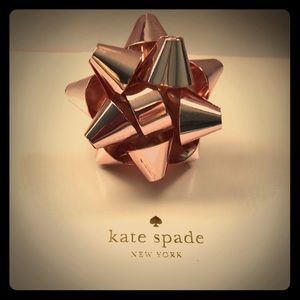 Kate Spade pink bourgeois bow ring (size 8)